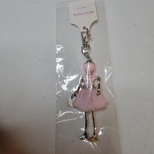 Purse Charm/Key Chain- Fashion Women Pink